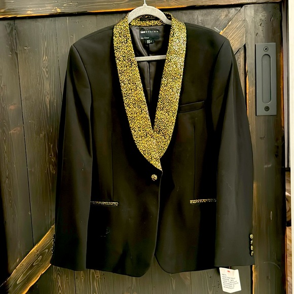 ASOS design gold tuxedo jacket